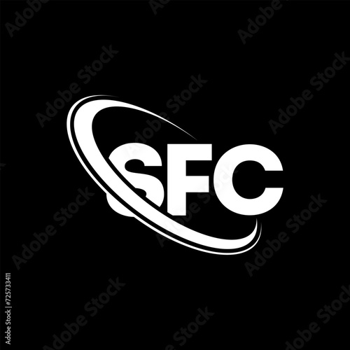 SFC logo. SFC letter. SFC letter logo design. Initials SFC logo linked with circle and uppercase monogram logo. SFC typography for technology, business and real estate brand.