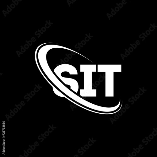 SIT logo. SIT letter. SIT letter logo design. Initials SIT logo linked with circle and uppercase monogram logo. SIT typography for technology, business and real estate brand.