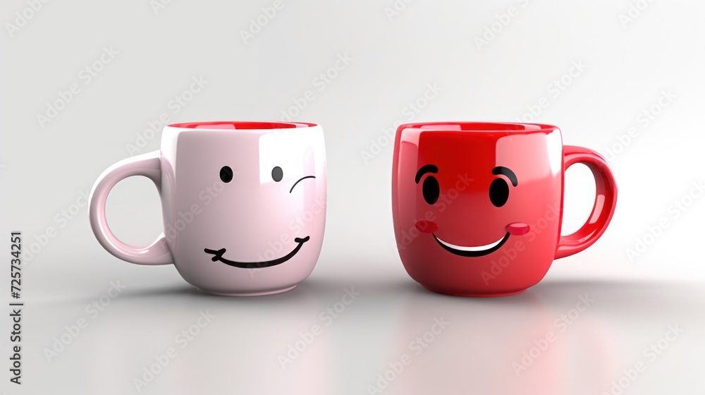 two cups with hearts two cups with hearts