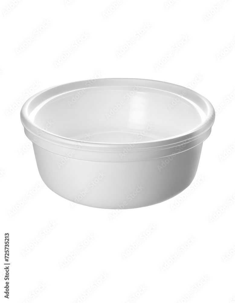 Minimalist White Plastic Bowl on Transparent background Minimalist White Plastic Bowl on Transparent background