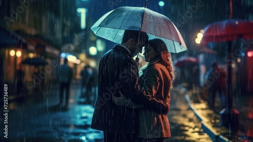 people walking in the rain