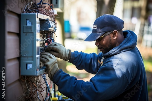 Photo of an electric technician