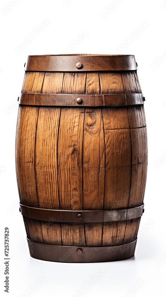 Old Wooden Barrel isolated on white background Old Wooden Barrel isolated on white background