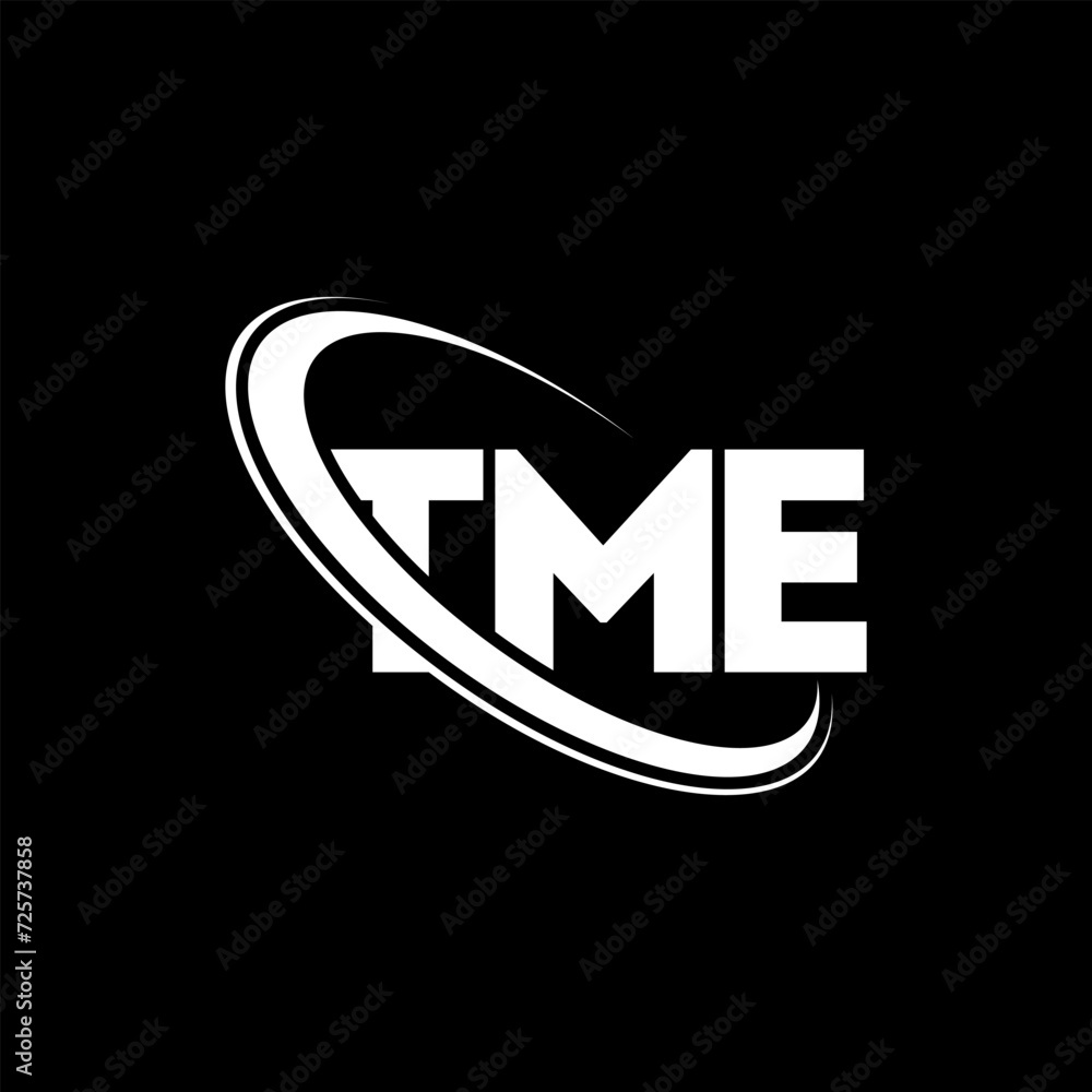 TME logo. TME letter. TME letter logo design. Initials TME logo linked ...