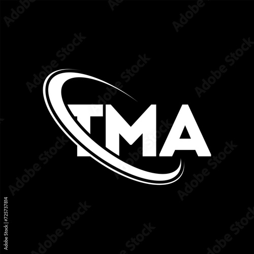 TMA logo. TMA letter. TMA letter logo design. Initials TMA logo linked with circle and uppercase monogram logo. TMA typography for technology, business and real estate brand.