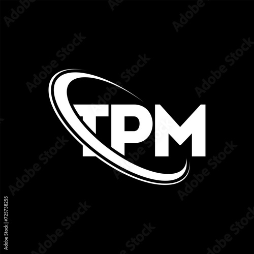 TPM logo. TPM letter. TPM letter logo design. Initials TPM logo linked with circle and uppercase monogram logo. TPM typography for technology, business and real estate brand.