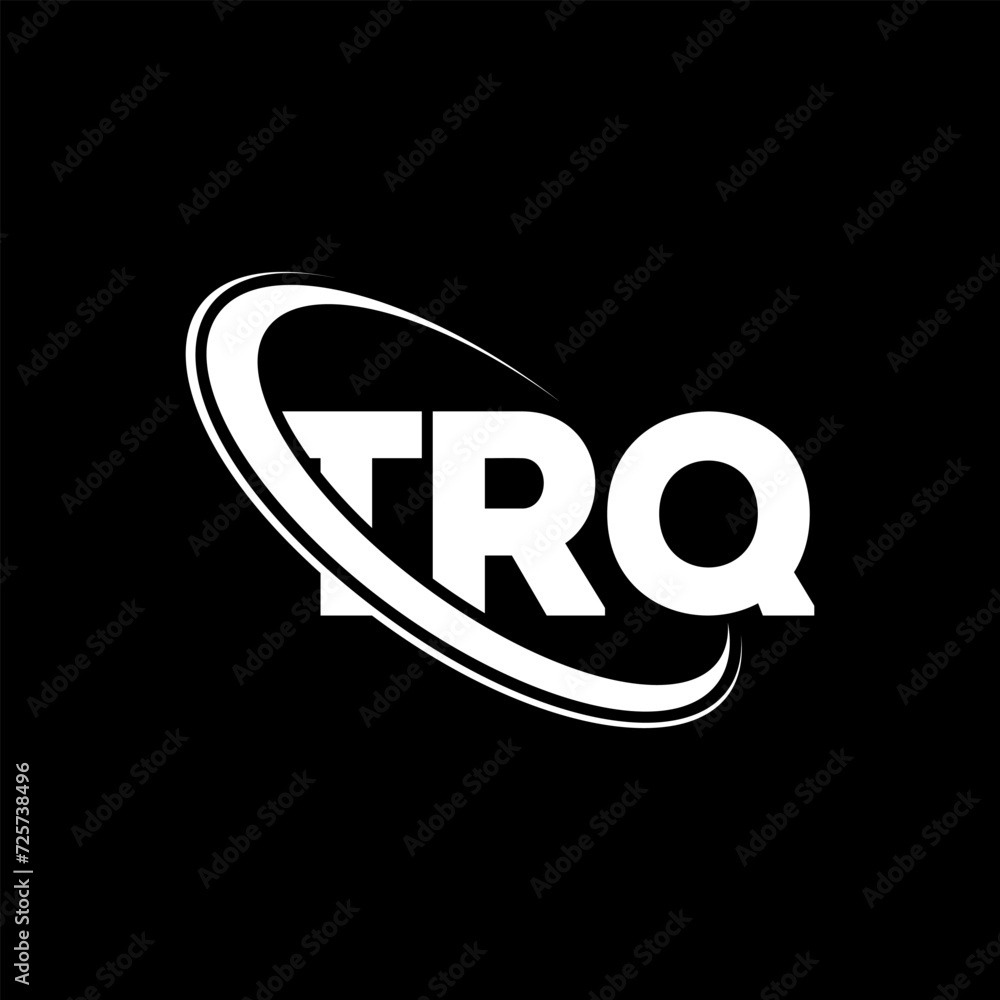 TRQ logo. TRQ letter. TRQ letter logo design. Initials TRQ logo linked with circle and uppercase monogram logo. TRQ typography for technology, business and real estate brand.