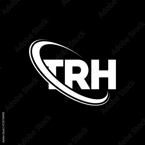 TRH logo. TRH letter. TRH letter logo design. Initials TRH logo linked with circle and uppercase monogram logo. TRH typography for technology, business and real estate brand. photo