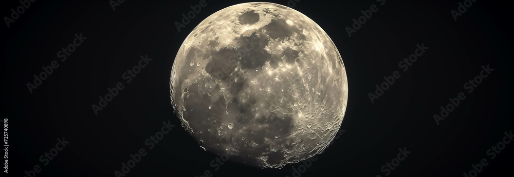 Obraz premium close up moon at night.