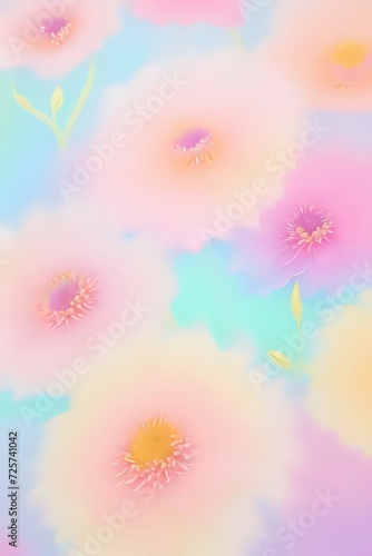 A close up of a painting of flowers, pastel texture, flower, pink, floral, nature, spring, flowers, design, blossom © Moodykamil