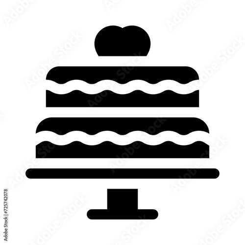 cake glyph icon