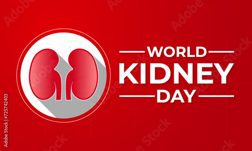 World Kidney Day. Human Kidney health concept. kidney shaped with two hand. Greeting card, poster, flyer and Banner, background design.