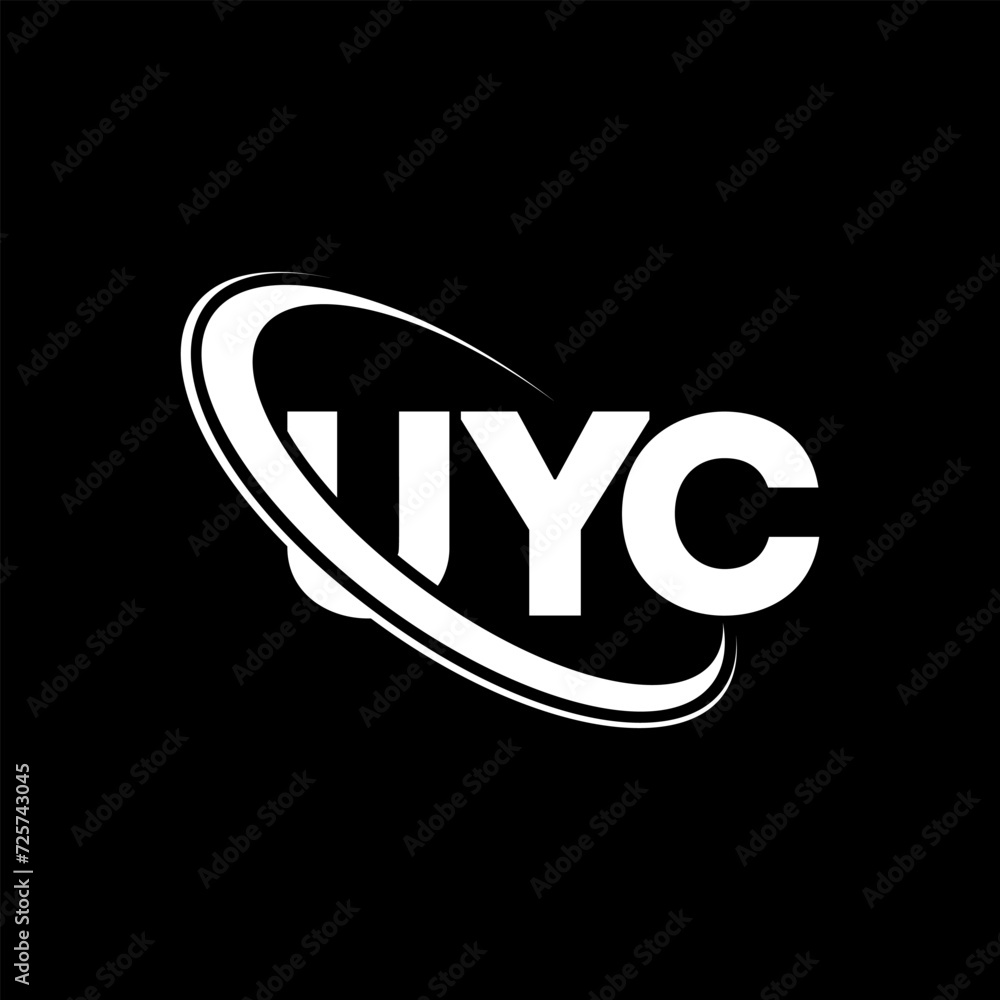 UYC logo. UYC letter. UYC letter logo design. Initials UYC logo linked with circle and uppercase monogram logo. UYC typography for technology, business and real estate brand. UYC logo. UYC letter. UYC letter logo design. Initials UYC logo linked with circle and uppercase monogram logo. UYC typography for technology, business and real estate brand.
