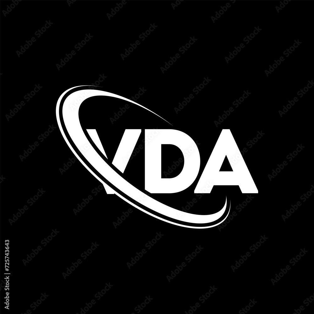 VDA logo. VDA letter. VDA letter logo design. Initials VDA logo linked
