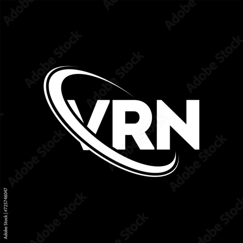 VRN logo. VRN letter. VRN letter logo design. Initials VRN logo linked with circle and uppercase monogram logo. VRN typography for technology, business and real estate brand.