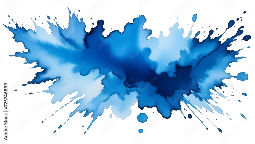 blue watercolor stain on a white background blue watercolor stain on a white background