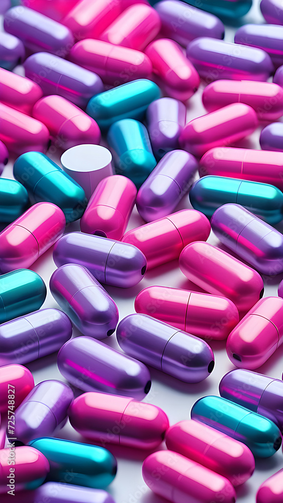 Background from capsules of neon colors. Background from capsules of neon colors.