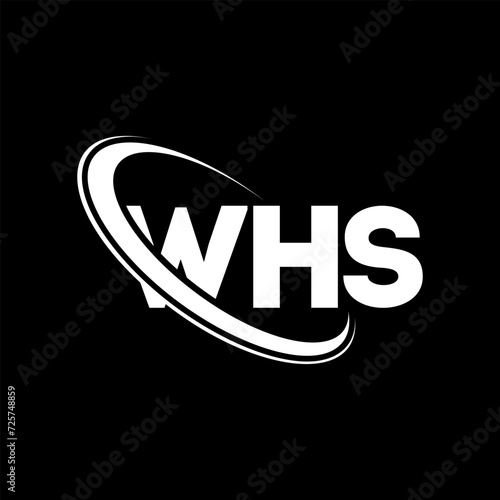 WHS logo. WHS letter. WHS letter logo design. Initials WHS logo linked with circle and uppercase monogram logo. WHS typography for technology, business and real estate brand.
