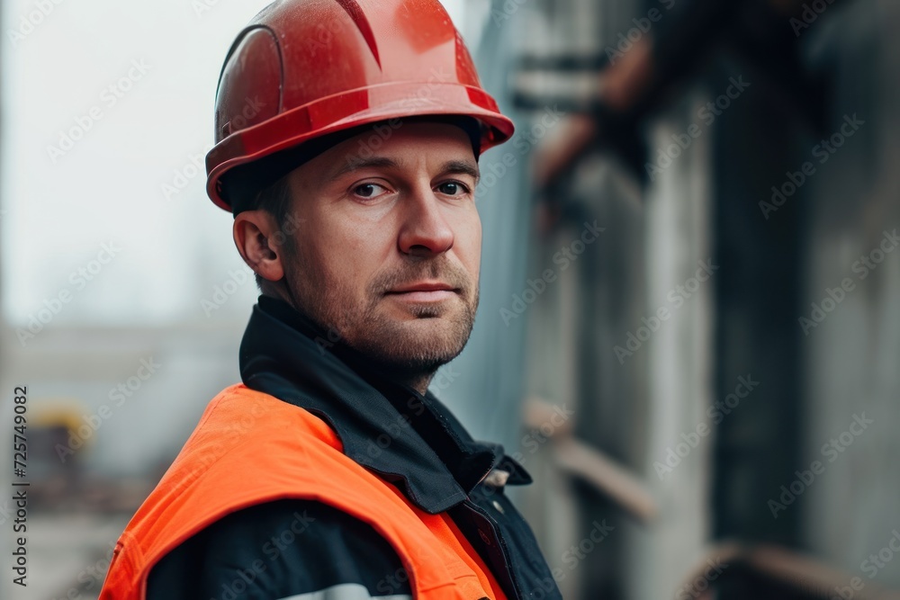 Chief Control Engineer in a Modern Industrial Factory or an engineer supervising construction at the job site Wear work clothes and a hard hat. Chief Control Engineer in a Modern Industrial Factory or an engineer supervising construction at the job site Wear work clothes and a hard hat.