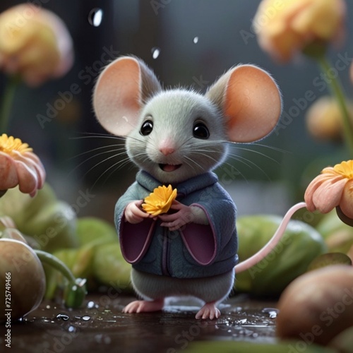 mouse with cheese © Irshad