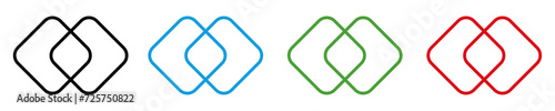 Merge icon vector set isolated on transparent background.