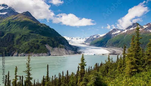 glacier and beautiful nature of alaska