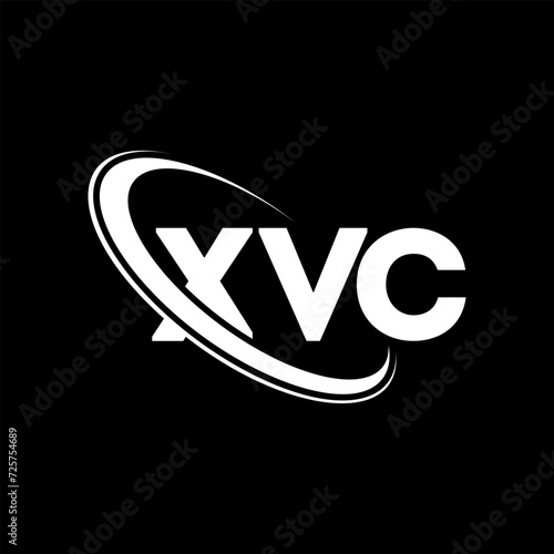 XVC logo. XVC letter. XVC letter logo design. Initials XVC logo linked with circle and uppercase monogram logo. XVC typography for technology, business and real estate brand. photo