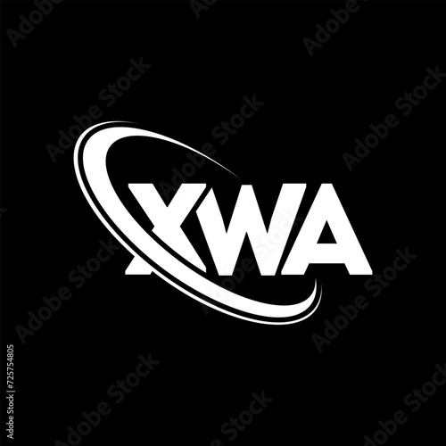 XWA logo. XWA letter. XWA letter logo design. Initials XWA logo linked with circle and uppercase monogram logo. XWA typography for technology, business and real estate brand. photo
