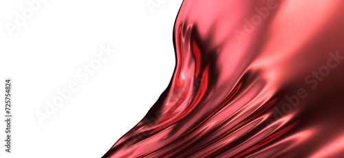 Flowing red cloth background  3d rendering.