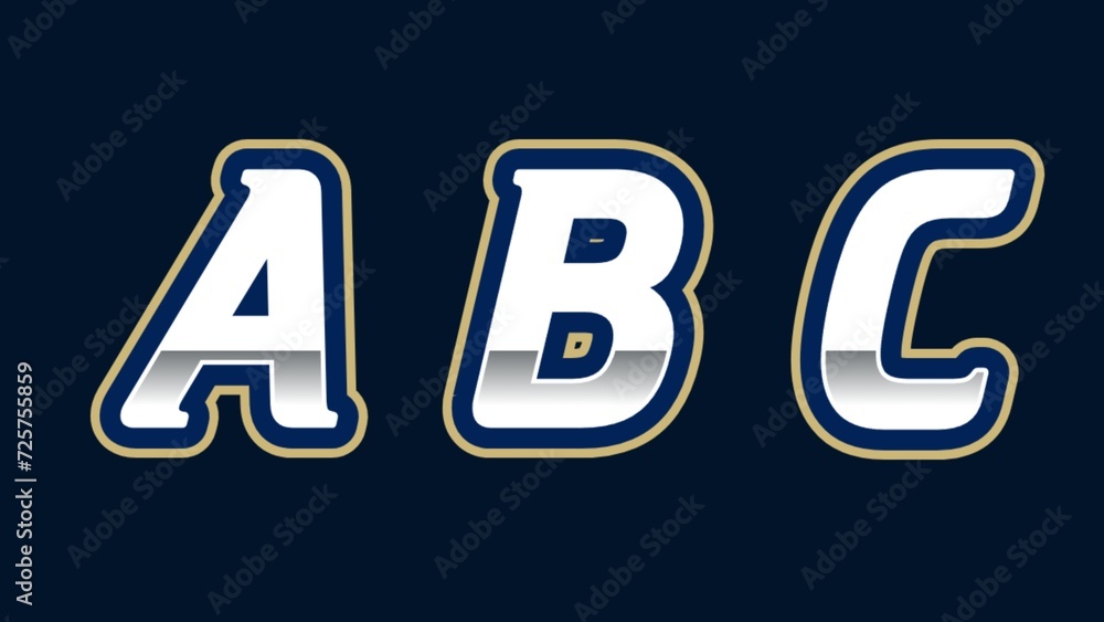 3D ABC TEXT BANNER ART 3D ABC TEXT BANNER ART