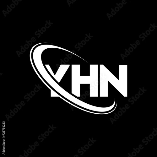 YHN logo. YHN letter. YHN letter logo design. Initials YHN logo linked with circle and uppercase monogram logo. YHN typography for technology, business and real estate brand.
