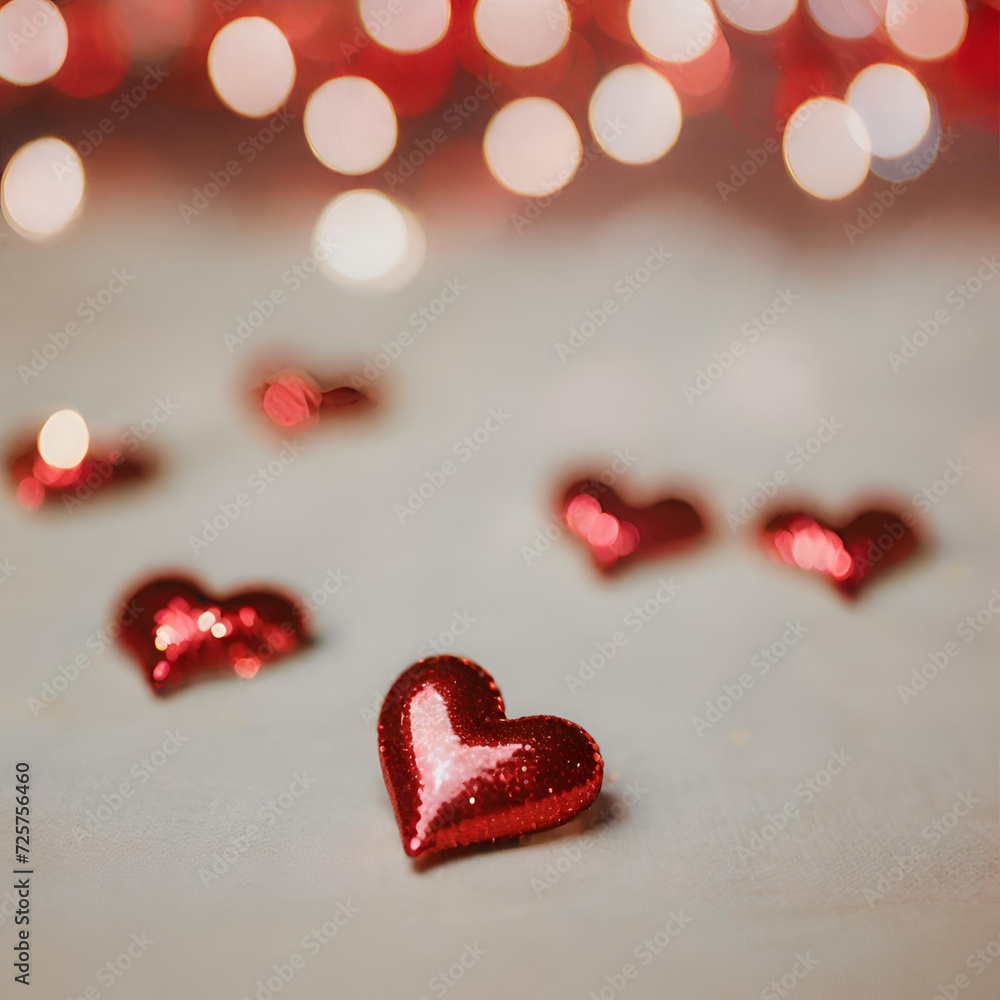 red heart background whit bokeh red heart background whit bokeh