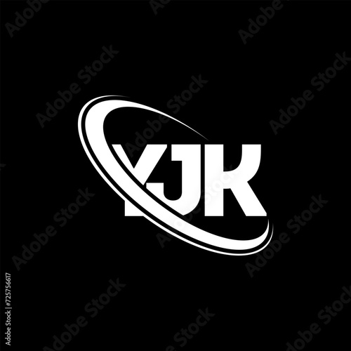 YJK logo. YJK letter. YJK letter logo design. Initials YJK logo linked with circle and uppercase monogram logo. YJK typography for technology, business and real estate brand.