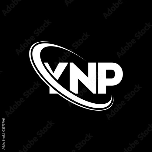 YNP logo. YNP letter. YNP letter logo design. Initials YNP logo linked with circle and uppercase monogram logo. YNP typography for technology, business and real estate brand. photo