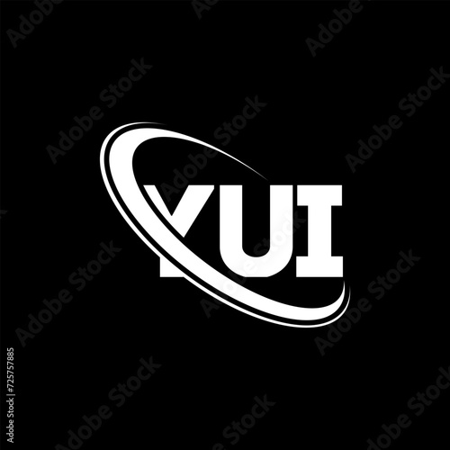YUI logo. YUI letter. YUI letter logo design. Initials YUI logo linked with circle and uppercase monogram logo. YUI typography for technology, business and real estate brand. photo