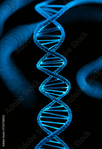 DNA molecule close up. Selective focus.