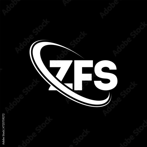 ZFS logo. ZFS letter. ZFS letter logo design. Initials ZFS logo linked with circle and uppercase monogram logo. ZFS typography for technology, business and real estate brand. photo