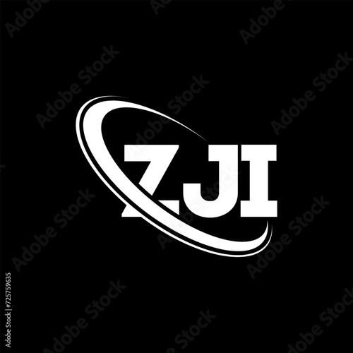 ZJI logo. ZJI letter. ZJI letter logo design. Initials ZJI logo linked with circle and uppercase monogram logo. ZJI typography for technology, business and real estate brand. photo