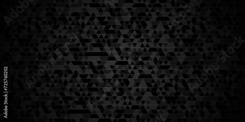 Abstract Black and gray square triangle tiles pattern mosaic background. Modern seamless geometric dark black pattern low polygon and lines Geometric print composed of triangles. © MdLothfor