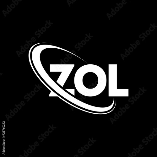 ZOL logo. ZOL letter. ZOL letter logo design. Initials ZOL logo linked with circle and uppercase monogram logo. ZOL typography for technology, business and real estate brand. photo