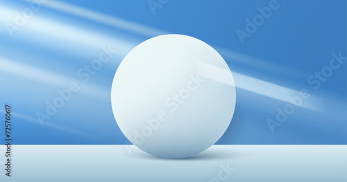 Realistic 3d circle frame product stage background. Abstract geometric frame. Empty product display presentation, round frame. Minimal scene. Product platform background. Vector illustration