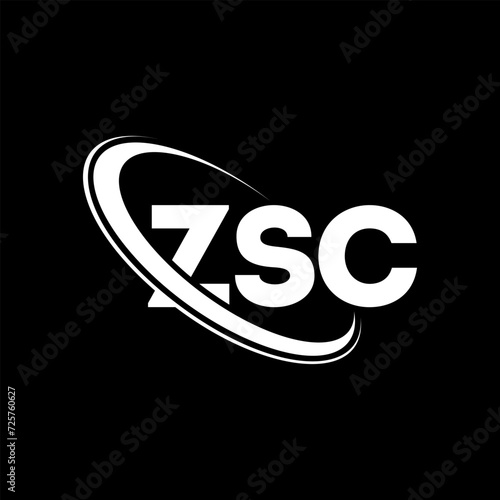 ZSC logo. ZSC letter. ZSC letter logo design. Initials ZSC logo linked with circle and uppercase monogram logo. ZSC typography for technology, business and real estate brand. photo