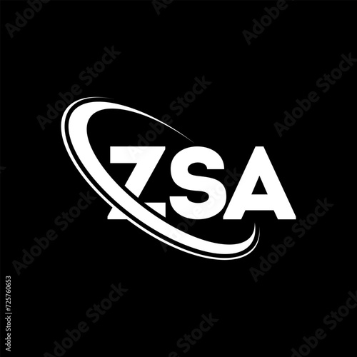 ZSA logo. ZSA letter. ZSA letter logo design. Initials ZSA logo linked with circle and uppercase monogram logo. ZSA typography for technology, business and real estate brand. photo