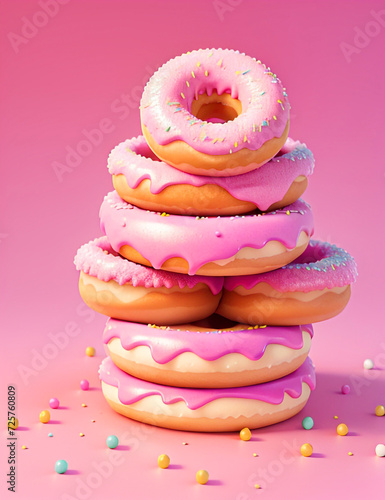 donuts isolated background