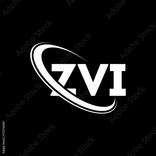 ZVI logo. ZVI letter. ZVI letter logo design. Initials ZVI logo linked with circle and uppercase monogram logo. ZVI typography for technology, business and real estate brand. photo