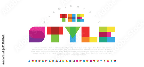 Style Modern abstract digital alphabet font. Minimal technology typography, Creative urban sport fashion futuristic font and with numbers. vector illustration