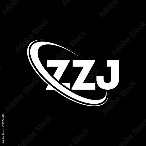 ZZJ logo. ZZJ letter. ZZJ letter logo design. Initials ZZJ logo linked with circle and uppercase monogram logo. ZZJ typography for technology, business and real estate brand.