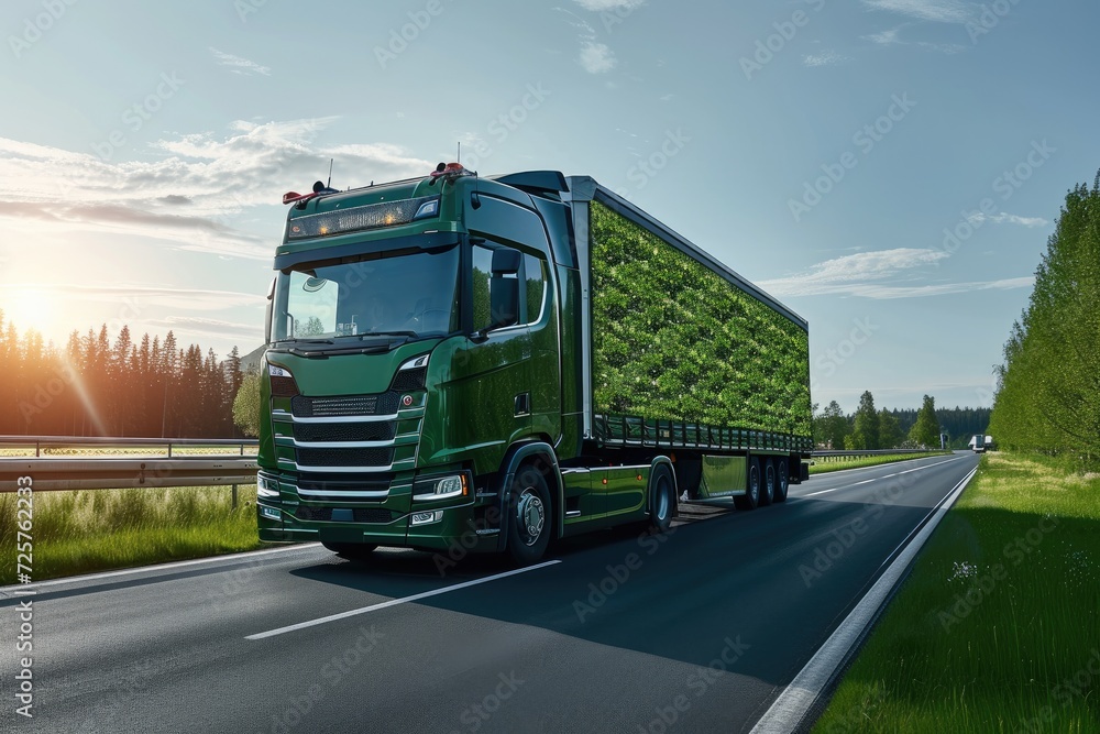 Environmentally friendly vehicles for moving goods. Generative Ai.