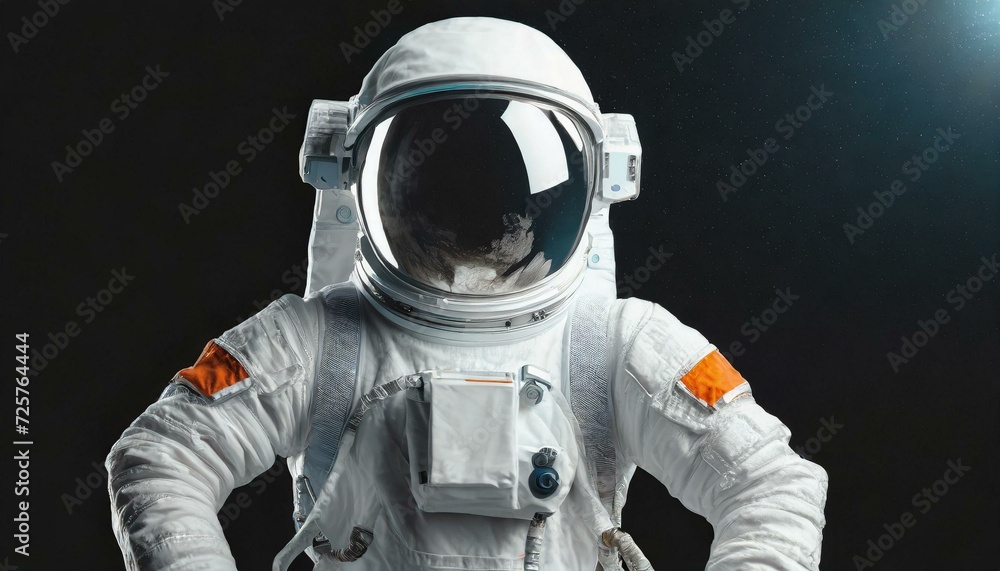 Fototapeta premium Astronaut on the background of the black background 