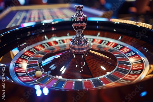 Background of a casino roulette wheel. Generative Ai.